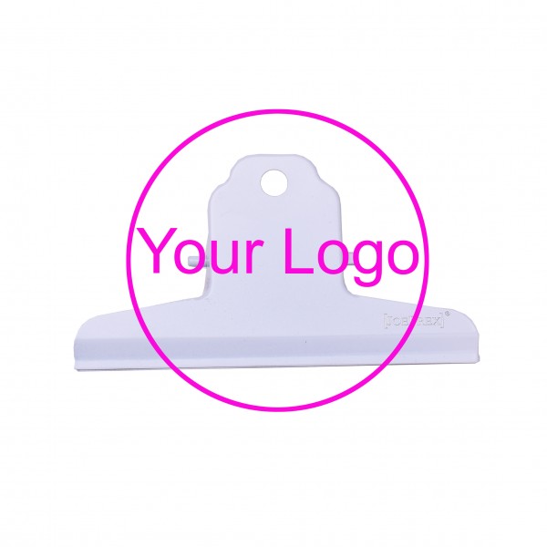 24 personalisierbare Kaffee Tüten Clips White & IHR Logo